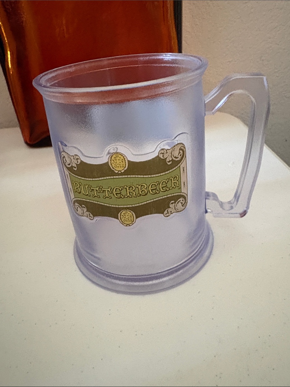 Harry Potter Butterbeer Frosted Mug - Clear Plastic Collectible